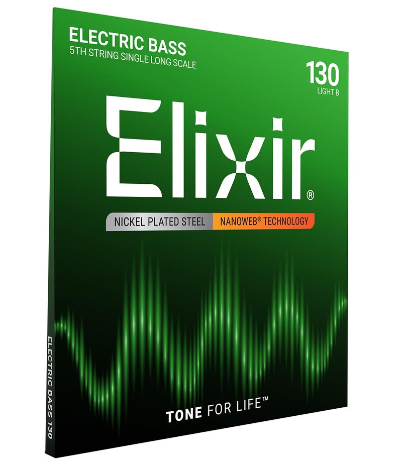 ELIXIR أوتار البيس الكهربائي إلكسير بطبقة NANOWEB، .130، طول طويل - Image 1